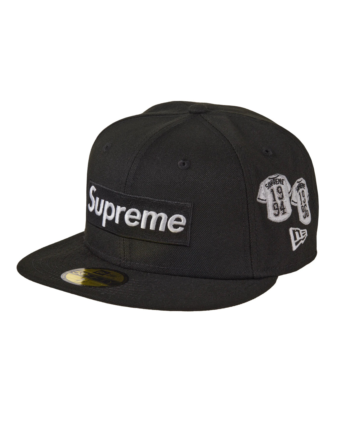 Supreme Jerseys Box Logo New Era Fitted Hat Black – SeansClothing