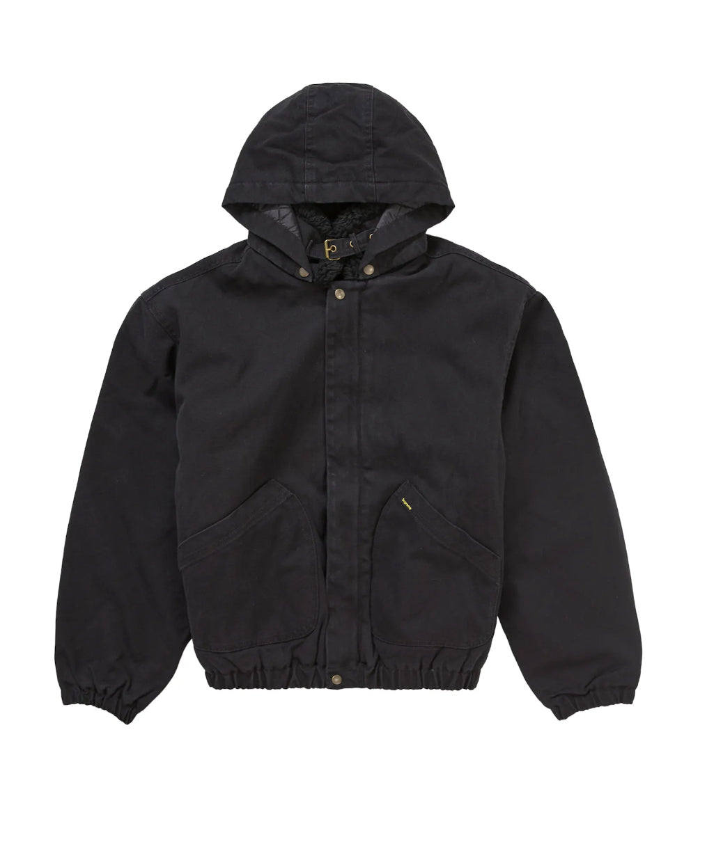 Supreme Faux Shearling Lined Bomber Jacket Black