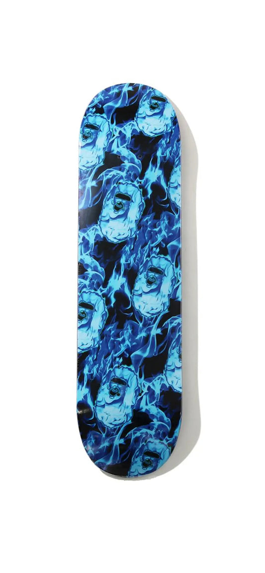 BAPE Flame Skateboard Deck Blue