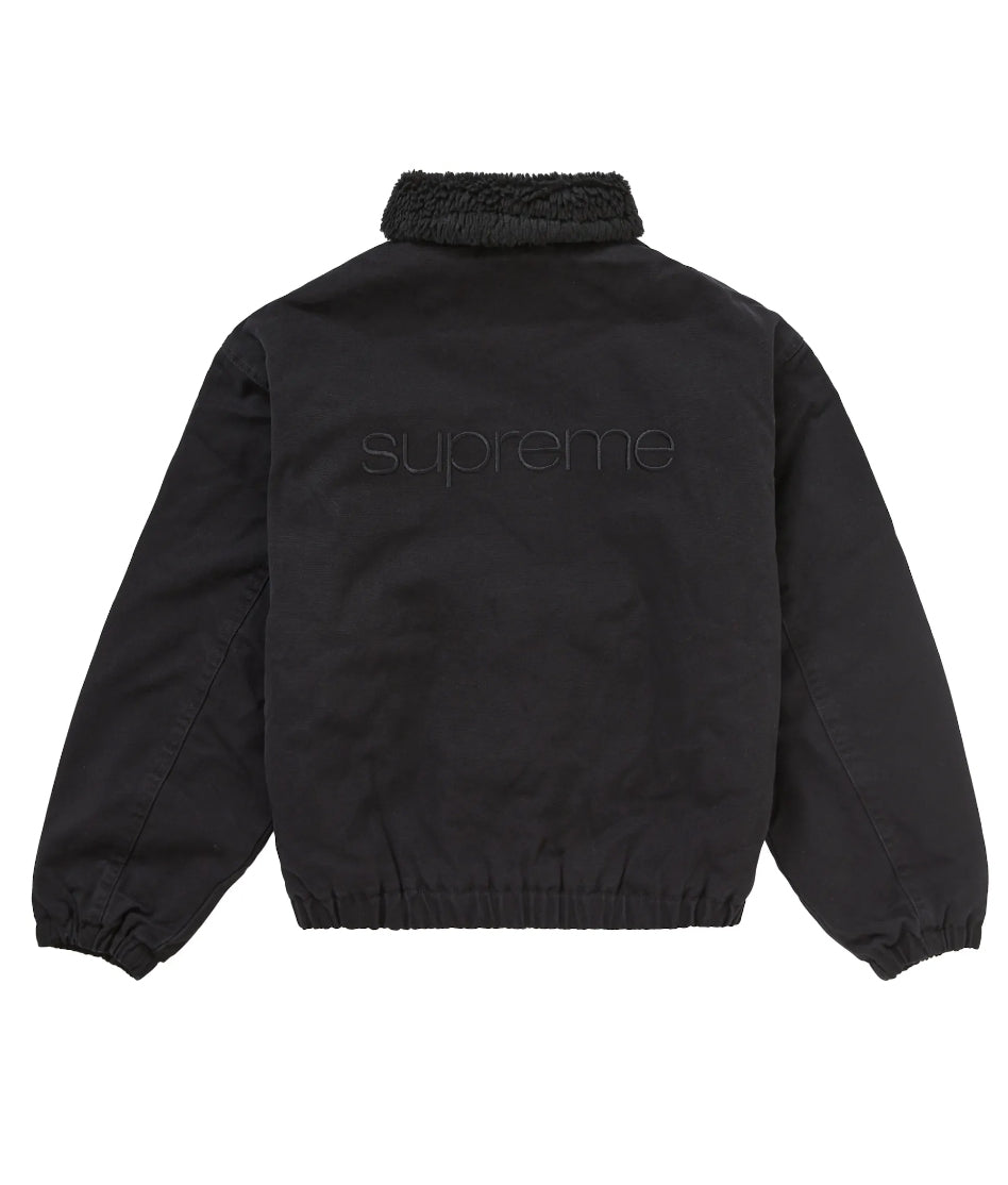 Supreme Faux Shearling Lined Bomber Jacket Black