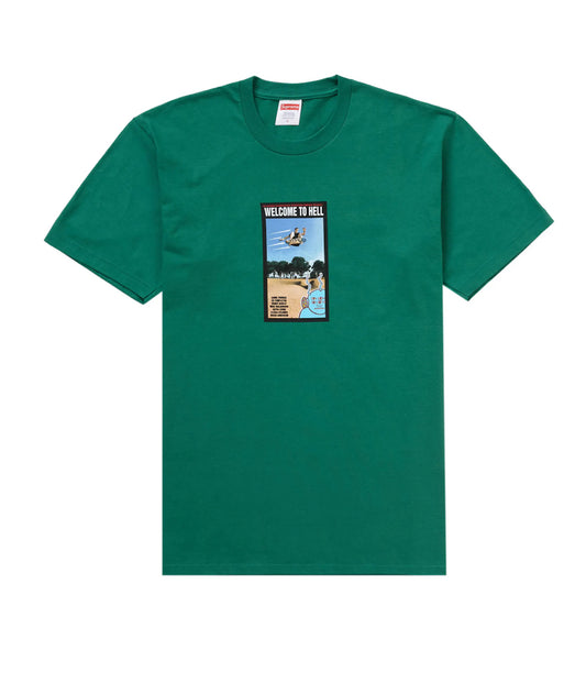 Supreme X Toy Machine Welcome To Hell Tee Olive