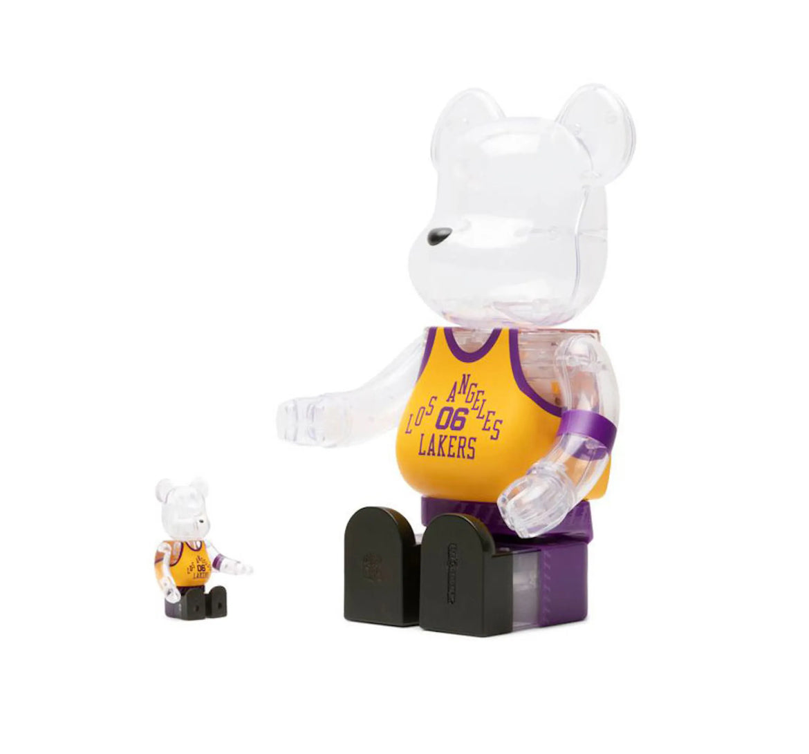 Bearbrick x Bodega x NBA Worldwide Respect Los Angeles Lakers 100% & 400% Set