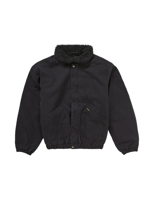 Supreme Faux Shearling Lined Bomber Jacket Black