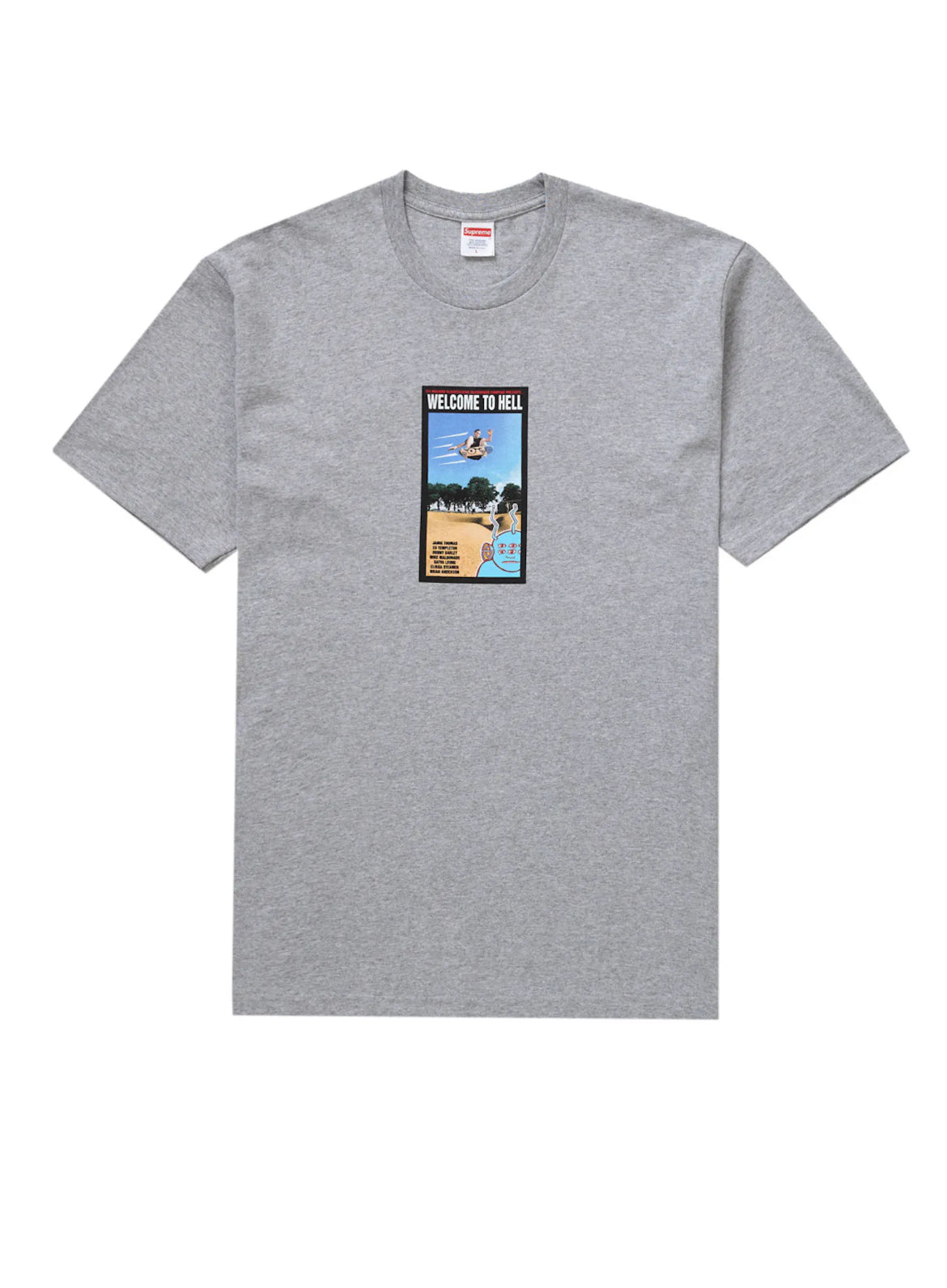 Supreme X Toy Machine Welcome To Hell Tee Grey