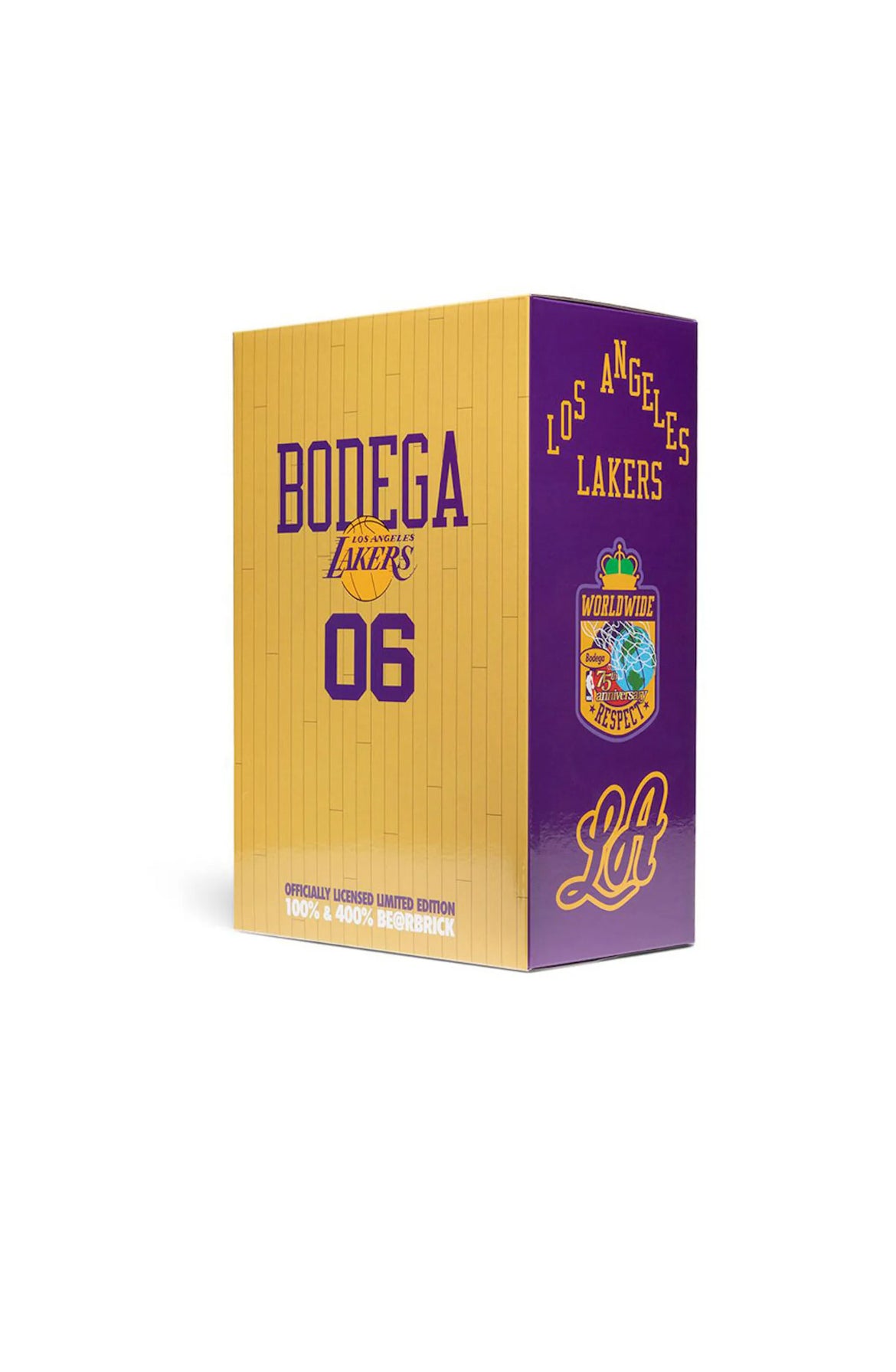 Bearbrick x Bodega x NBA Worldwide Respect Los Angeles Lakers 100% & 400% Set