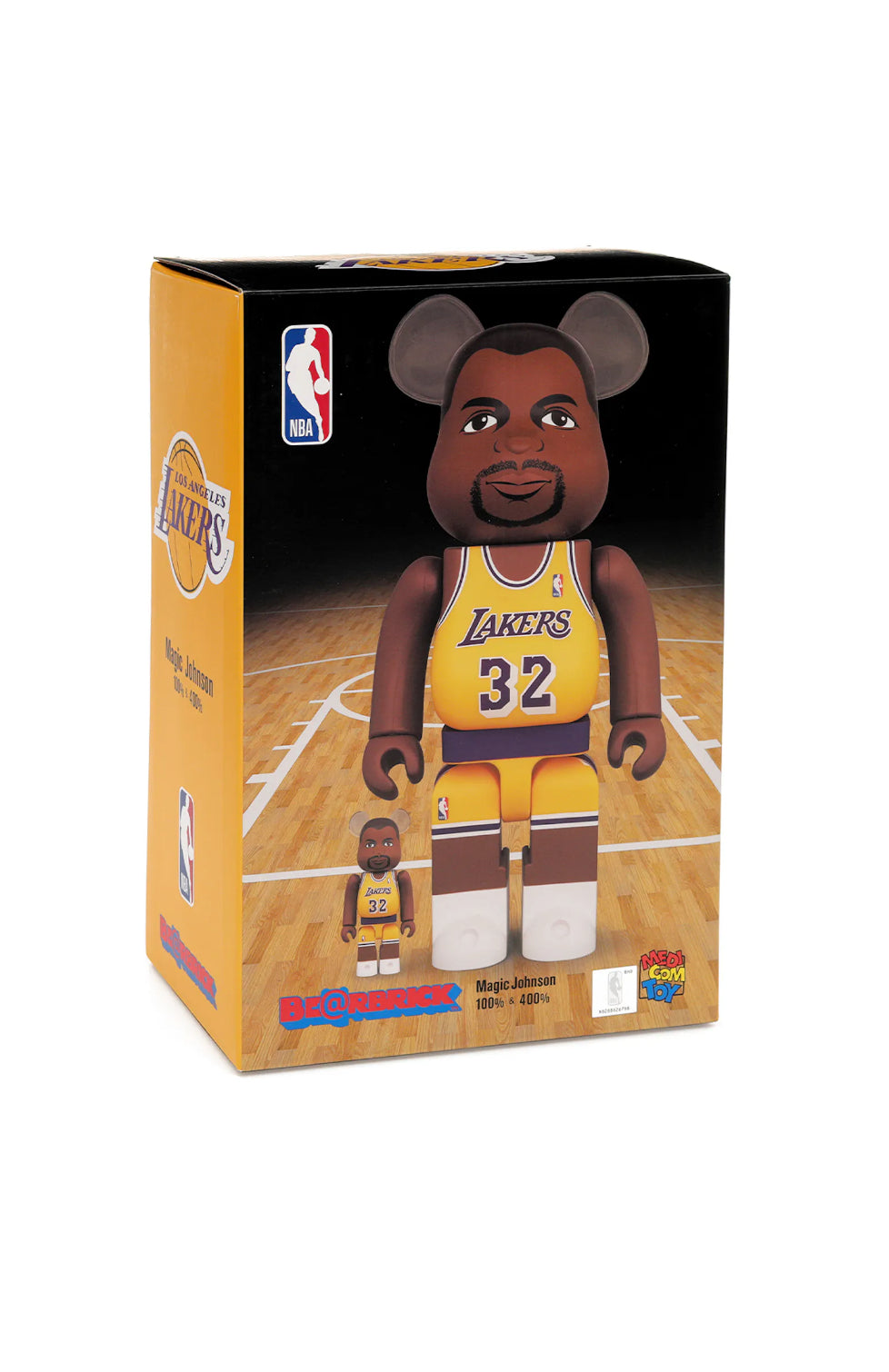 Bearbrick NBA Magic Johnson (Los Angeles Lakers) 100% & 400% Set