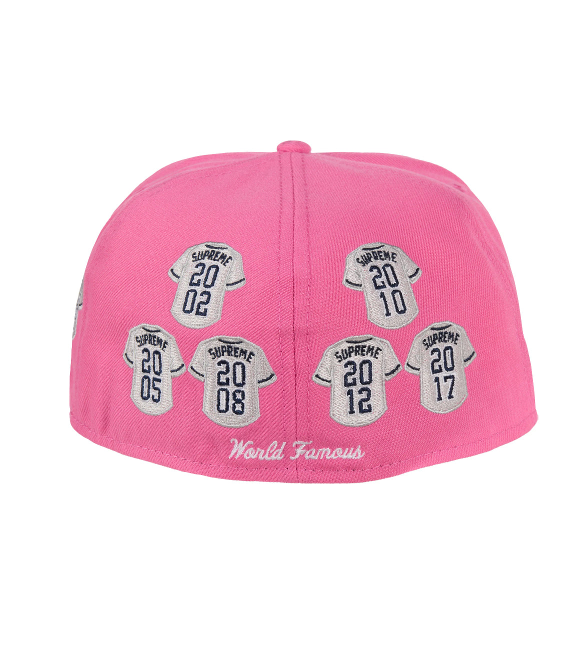 Supreme Jerseys Box Logo New Era Fitted Hat Pink